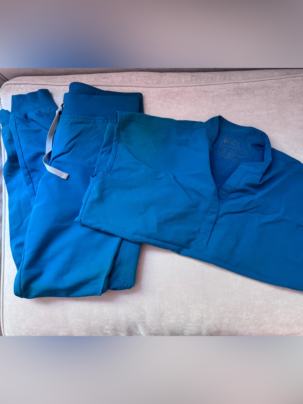 Figs Teal Scrub Set - Deep Teal Top & Pants